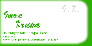 imre krupa business card